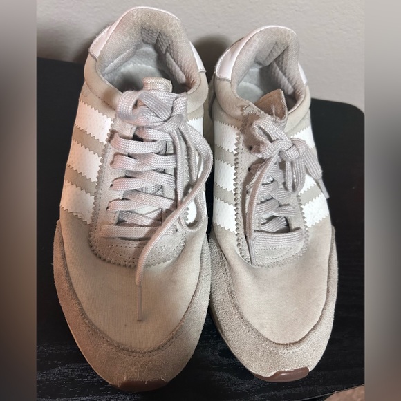 adidas Other - Used Men’s Adidas shoes - cream/ grey- size 7